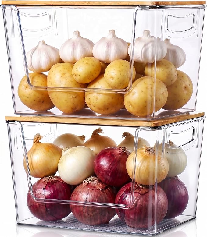 Stackable Fridge Veggie Storage Bins