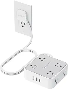 Ultra-Thin Flat Plug Power Strip
